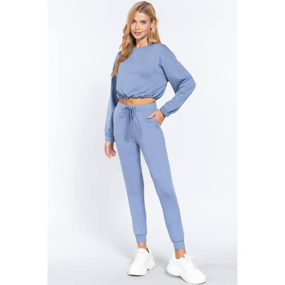 Adjustable Waist French Terry Top - Picture 2 of 7